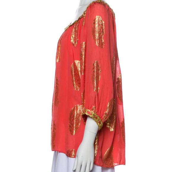 Milly silk printed blouse - Picture 5 of 5